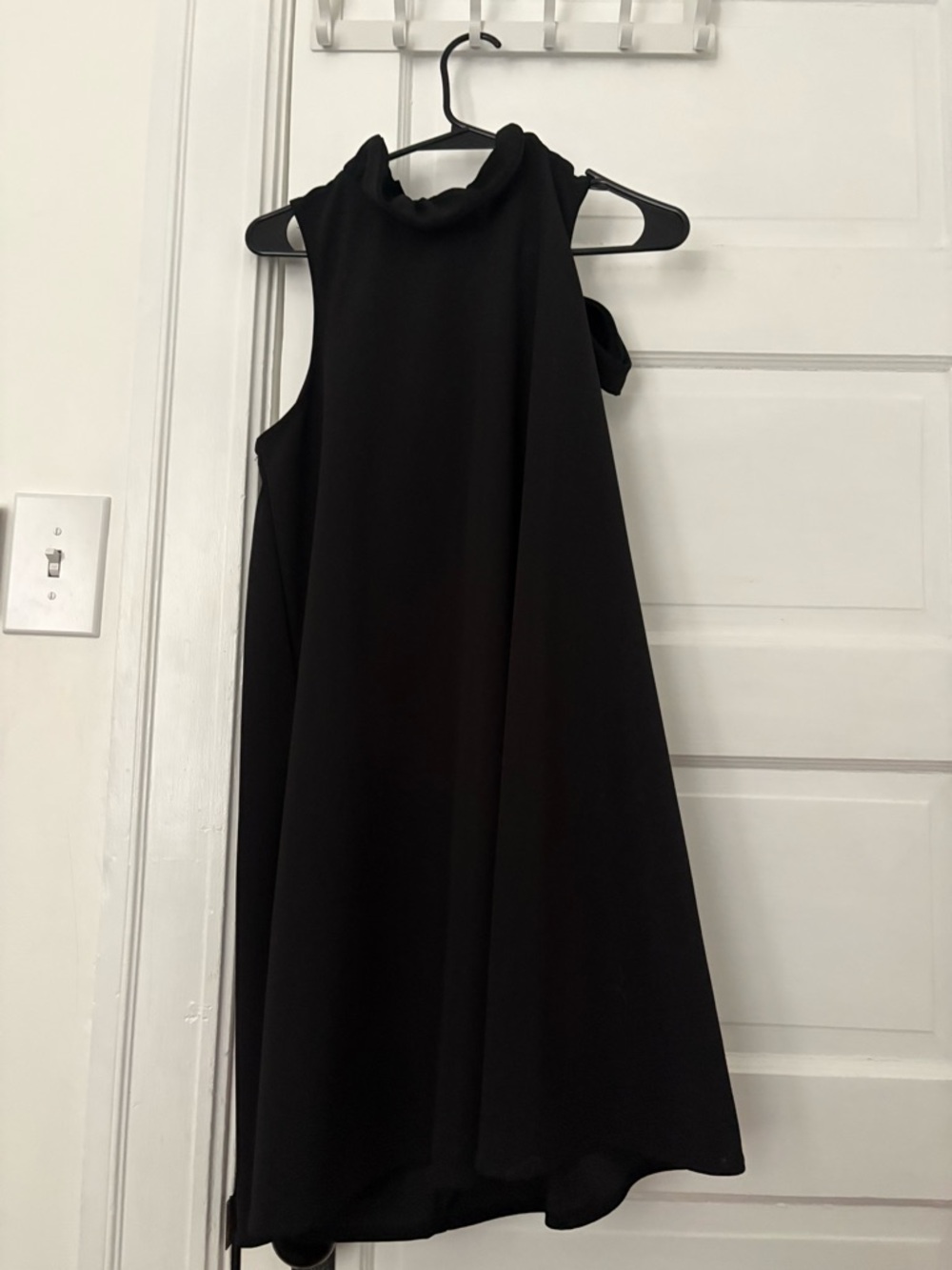 Tuckernuck Black Sleeveless High-Neck Mini Dress